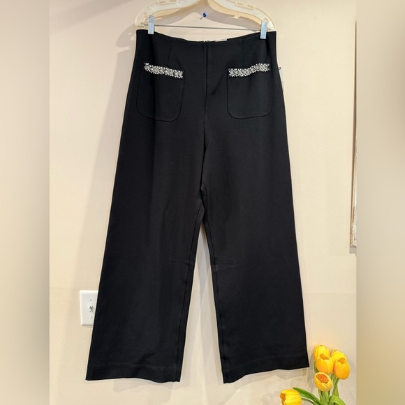 Anthropologie Pants - 🔥NWT Anthropologie Maeve Women’s Black Pants Wide Leg Sz 32T🔥